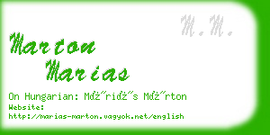 marton marias business card